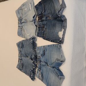 Lot of girls denim shorts, size 8